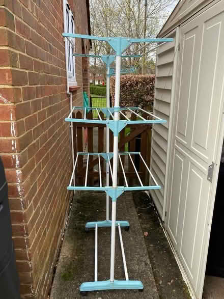 Photo of free Folding clothes airer on wheels (Wokingham RG40) #2