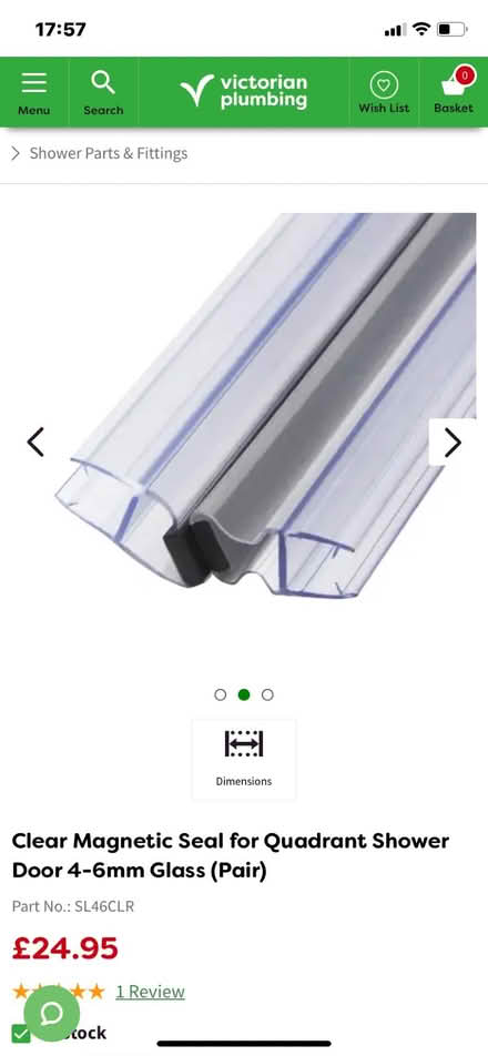 Photo of free Quadrant Shower Door Seals (Magnetic) (Bath & North East Somerset) #3