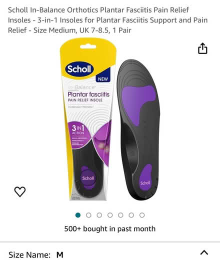 Photo of free Scholl Plantar Fasciitis Insoles M (London W9) #1