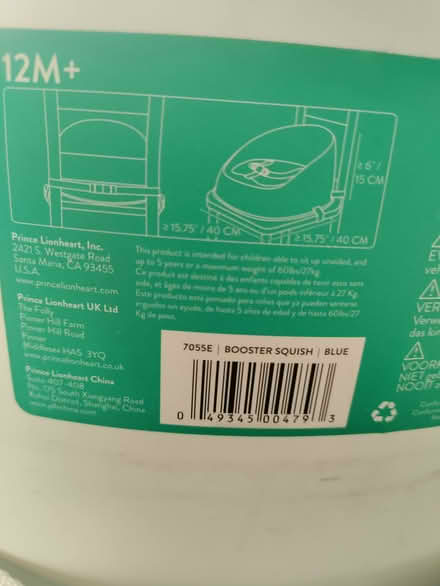 Photo of free Prince Lionheart Booster Seat (South Queensferry EH30) #3