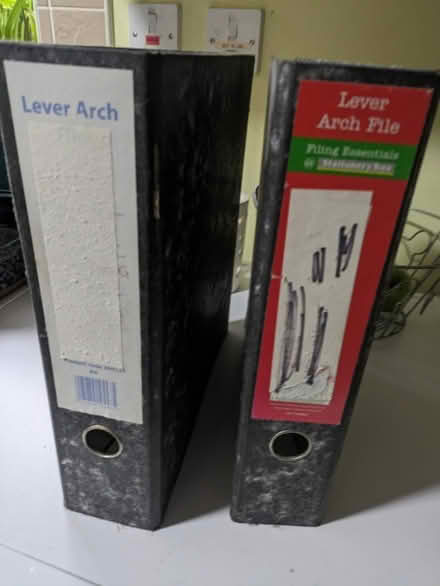 Photo of free 2 x A4 Lever Arch Files (Killingworth NE12) #2
