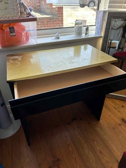 Photo of free Black Desk with Drawer (BN2) #1