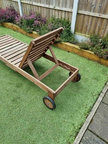 Photo of free Wooden Sun lounger (Urmston M41) #2
