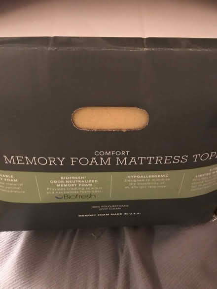 Photo of free 1 1/2” Memory Foam Mattress Topper (Off Oakland Mills Rd. Columbia) #2