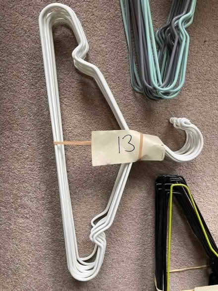 Photo of free White coat hangers x 13 (Abbeville Village SW4) #1