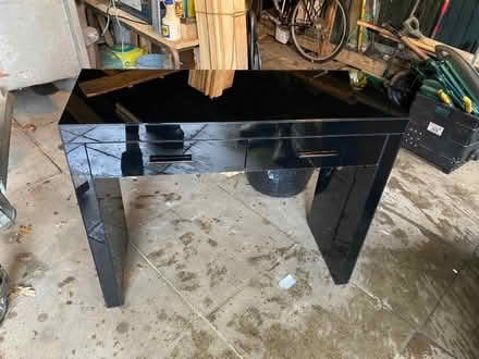 Photo of free Black glass dressing table (Bidston Hill CH43) #2