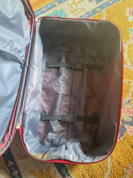 Photo of free Old used red suitcase (Berwick Grange SY1) #3