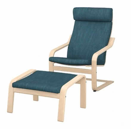 Photo of free Ikea Puang blue footstool (West Wickham BR4) #2