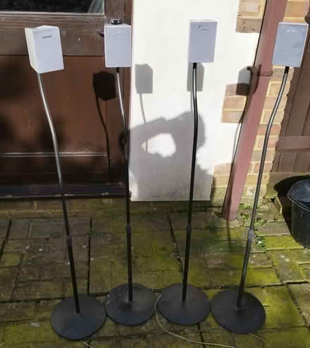 Photo of free Four Sony Surround Sound Speakers & Stands (Heelands MK13) #1