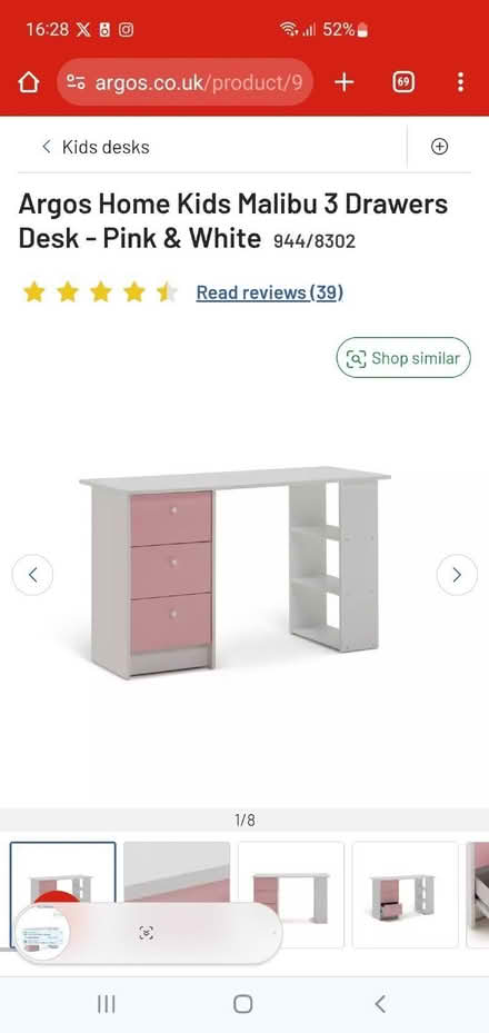 Photo of free Pink and white desk (Hertford SG13) #1