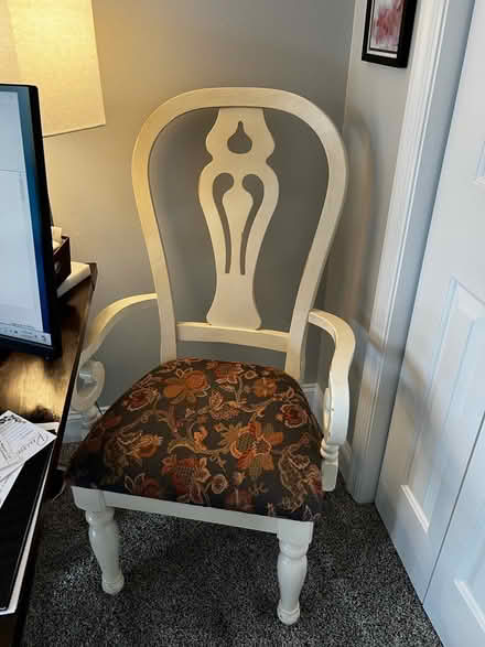 Photo of free White distressed accent chair (Columbus, NC) #1