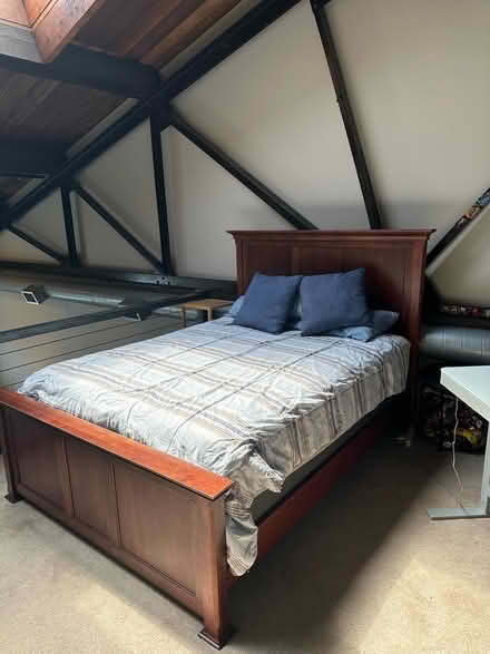 Photo of free Queen bed frame and mattress (Fishtown, Philadelphia, PA) #1
