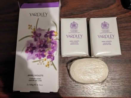 Photo of free 3x Yardley soaps - April Violets scent (Kirkstall LS5) #2