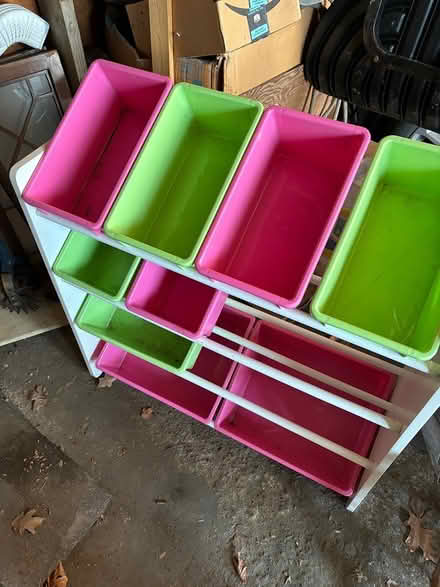 Photo of free Storage bins on shelves (32 Ridge Road, 48069) #2