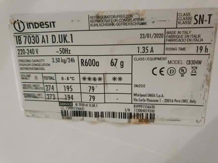 Photo of free Indesit Fridge Freezer (W8) #3
