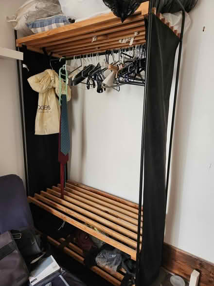 Photo of free Ikea Bödo fabric and wood wardrobe (SE2) #3