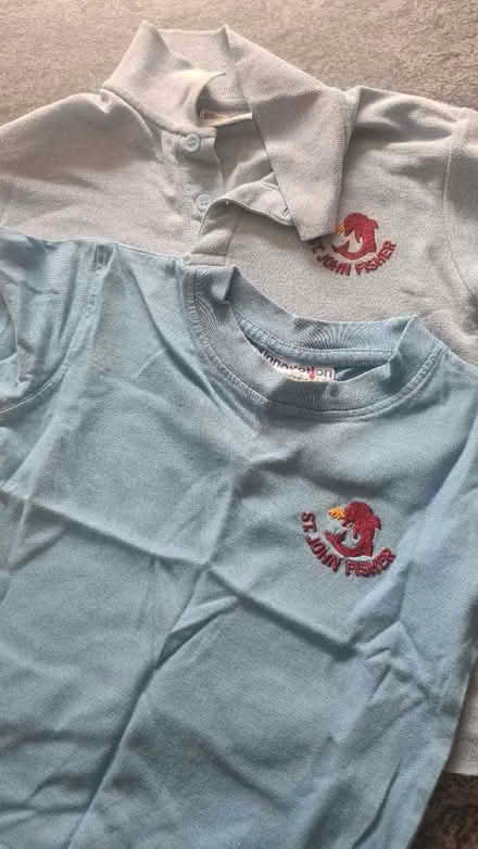 Photo of free St John Fisher School t-hirts size 3-4y (Perivale UB6) #1