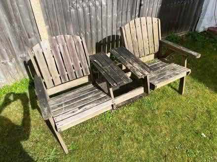Photo of free Double garden seat (Walton-on-Thames KT12) #1