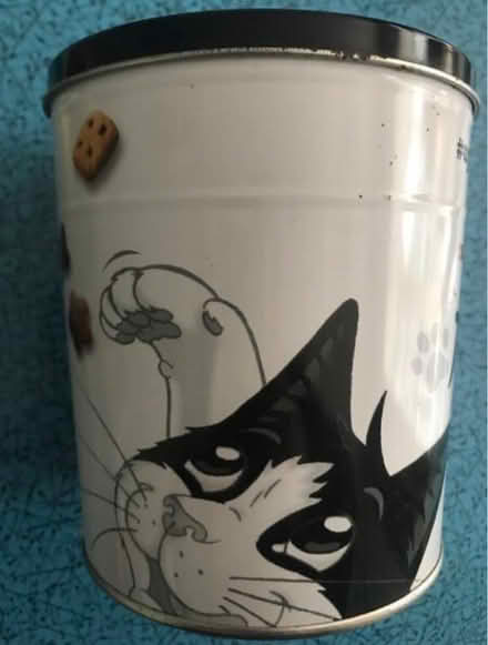 Photo of free Cat themed tin (L25, Woolton) #1