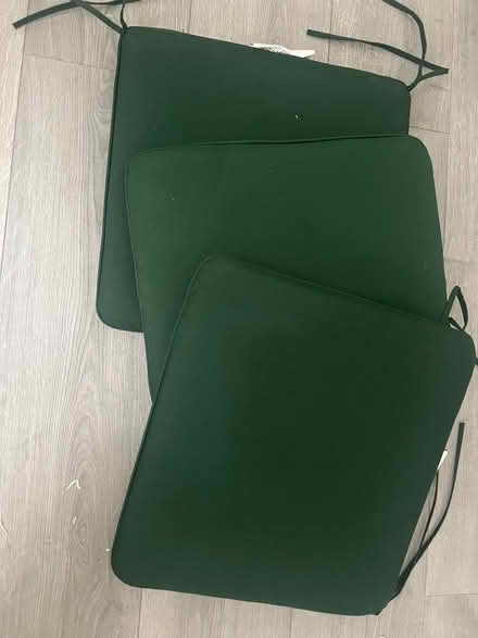 Photo of free 3 Green seat covers cushions (Chelsea SW3) #1