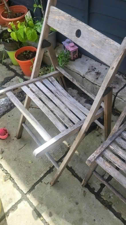 Photo of free Two Ikea wooden garden chairs (New Cross SE14) #3