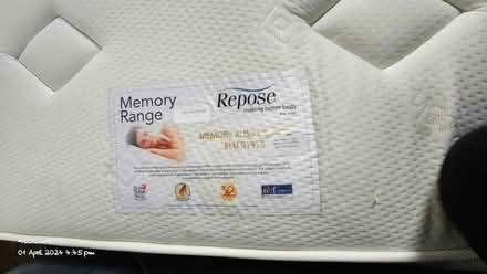 Photo of free Repose Memory Bliss Double Mattress (Chelmer Village CM2) #1