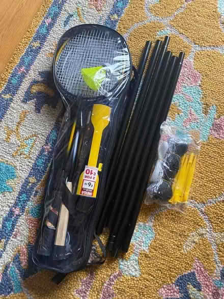 Photo of free 4 badminton rackets and net (Berwick Grange SY1) #1