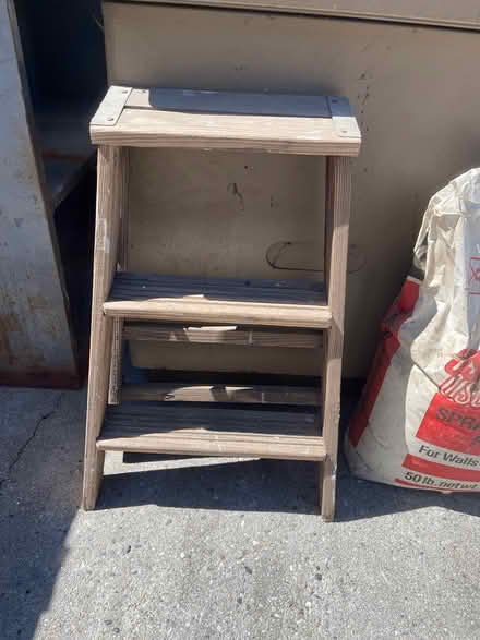 Photo of free Small wooden step ladder (Campbell) #1