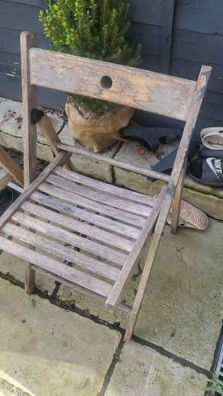 Photo of free Two Ikea wooden garden chairs (New Cross SE14) #2