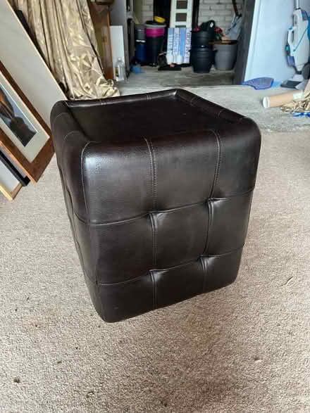 Photo of free Faux leather footstool (Kendal LA9) #1