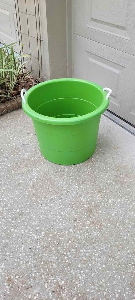 Photo of free big lime green tub w/ rope handles (palm harbor) #1