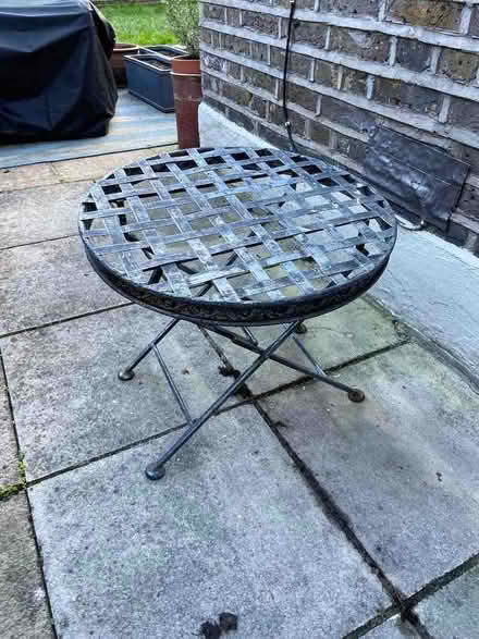 Photo of free Small metal garden table (Balham SW12) #1