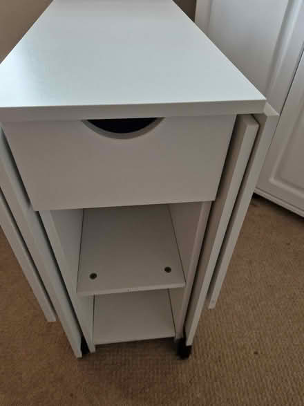 Photo of free Folding white table (Spinney Hill) #2