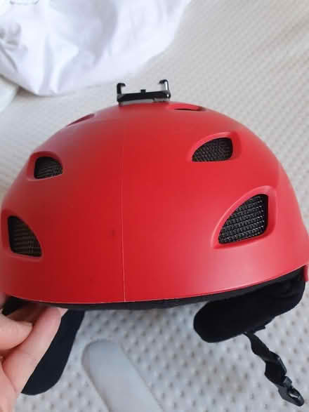 Photo of free red no fear skiing helmet size small (AB32) #1