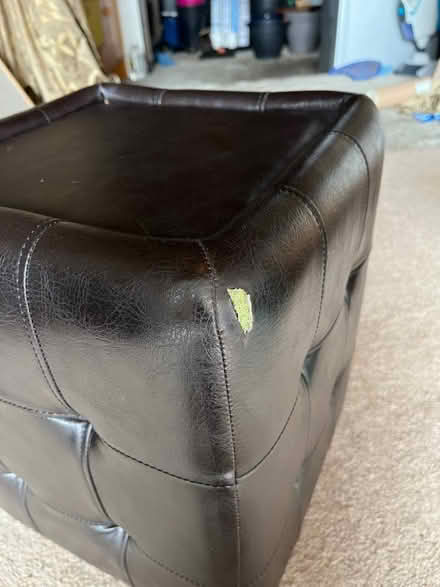 Photo of free Faux leather footstool (Kendal LA9) #2