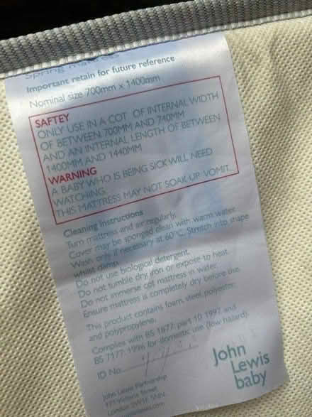 Photo of free Cot bed mattress (Bath BA2) #4