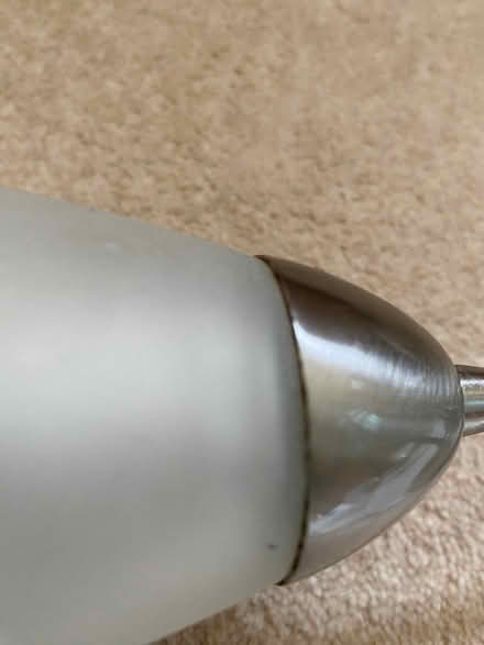 Photo of free Two silver and glass ceiling lights (led bulbs included) (Prestwood HP16) #3