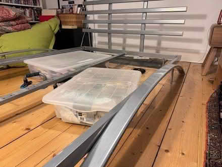 Photo of free metal frame double bed, intact (EH3 Warriston) #2