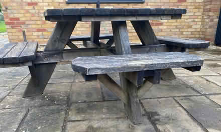 Photo of free Picnic table - needs restoration (Arrington SG8)