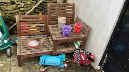 Photo of free Wooden ikea outdoor chairs (Ecclesfield S35) #1