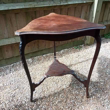 Photo of free Wooden triangular table (Charlbury OX7) #1