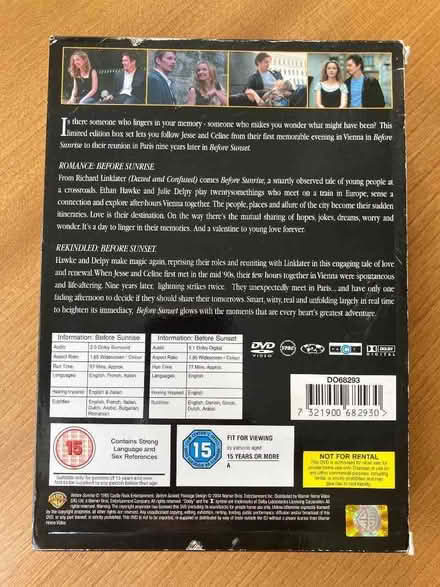 Photo of free Before Sunrise/Before Sunset DVD Box Set (Aldrington BN3) #3