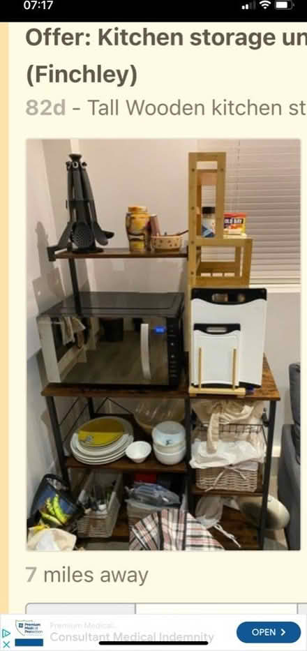 Photo of free Kitchen unit ,shelf, coatrack,table (Finchley) #1