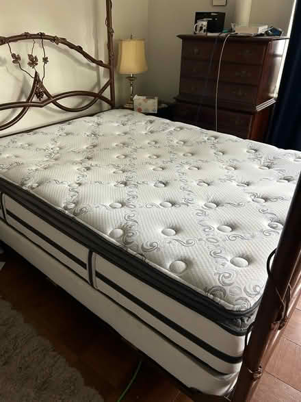 Photo of free Queen size mattress with topper (St. Petersburg, florida) #2