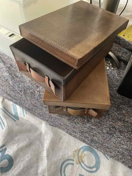 Photo of free A4 leather storage boxes (Kenilworth CV8) #1