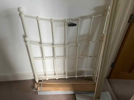 Photo of free Antique white metal single bed frame (Blacklands TN34) #2