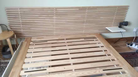 Photo of free solid birch wood headboard (Orchard Brae/Comely Bank EH4) #2