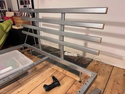 Photo of free metal frame double bed, intact (EH3 Warriston) #1
