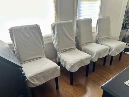 Photo of free Dining room chairs/slipcovers (Park Blvd) #1