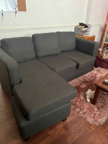Photo of free Small grey corner sofa (Stretford M32) #1